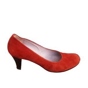 Lara Manni | Italian Suede Red Heels Size 7.5